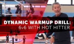 Dynamic volleyball warmup drill