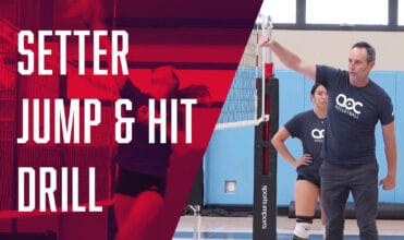 Volleyball setter attack drill