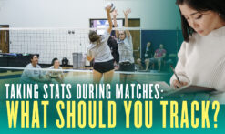 Taking stats during volleyball matches