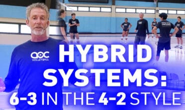 Volleyball offensive system: 6-3 in the 4-2 style