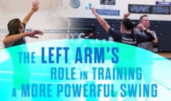 Training a more powerful volleyball swing