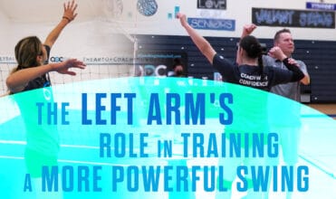 Training a more powerful volleyball swing