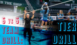 Volleyball 6v6 Team Drill: Tier Drill