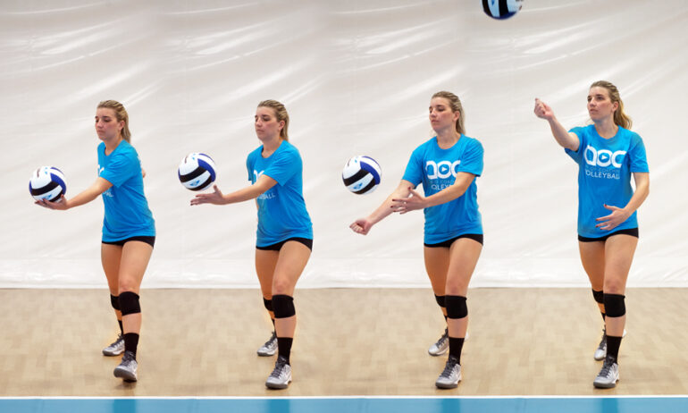 How to serve a volleyball - Underhand serve
